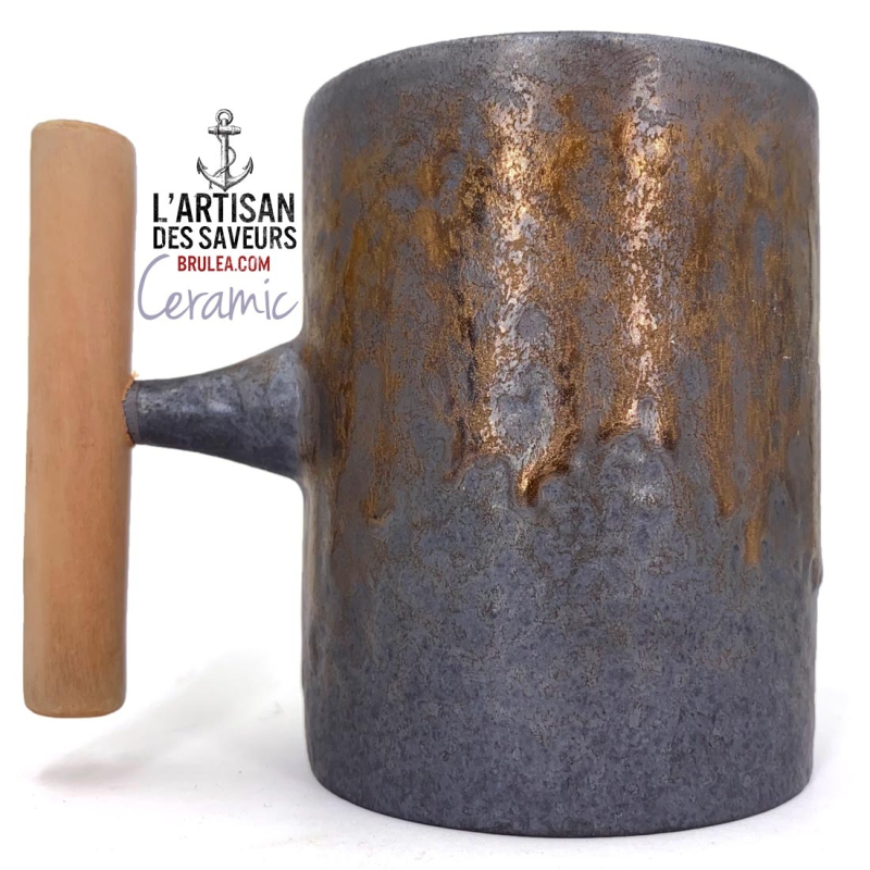 Mug Porcelaine droit effet vintage 300ml