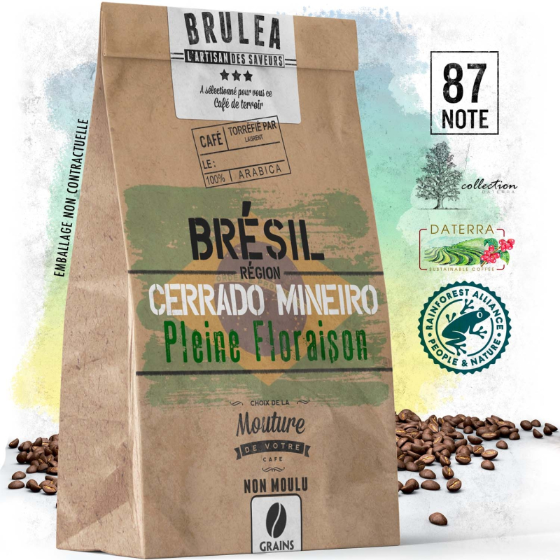 Café en grains du Brésil - Pleine Floraison 250 gr