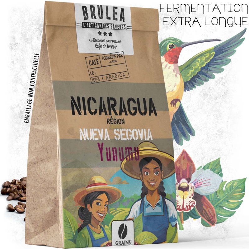 Café en grains Yunumu – Nicaragua – Lavé macération XL – 250 g